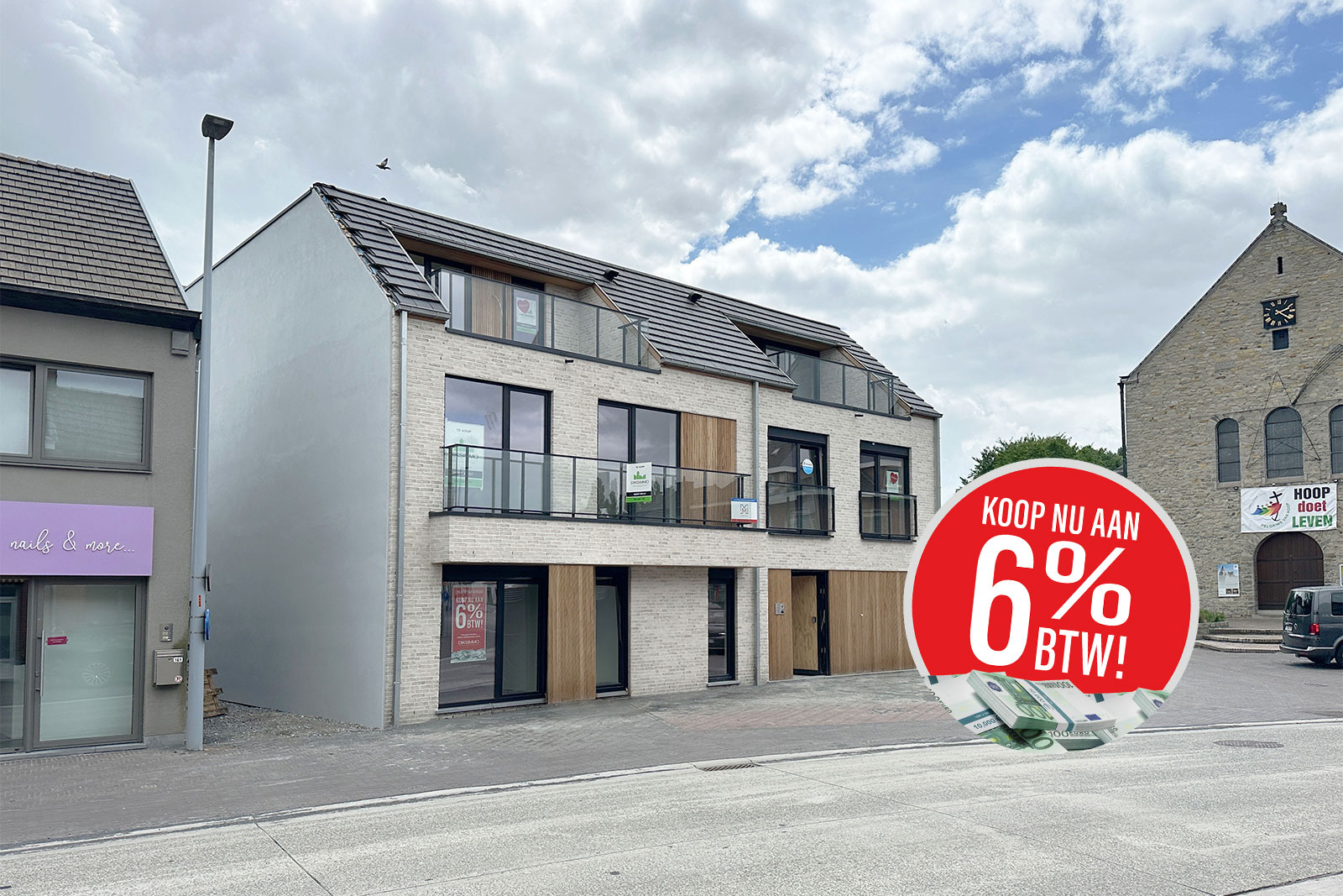 Ruim tweeslaapkamerappartement met prachtig terras