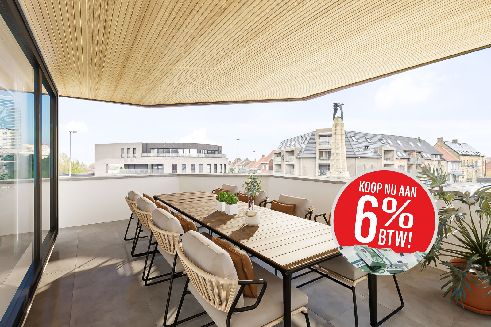 PRACHTIG RUIM APPARTEMENT MET 2 SLPKS EN EEN GROOT LEEFTERRAS