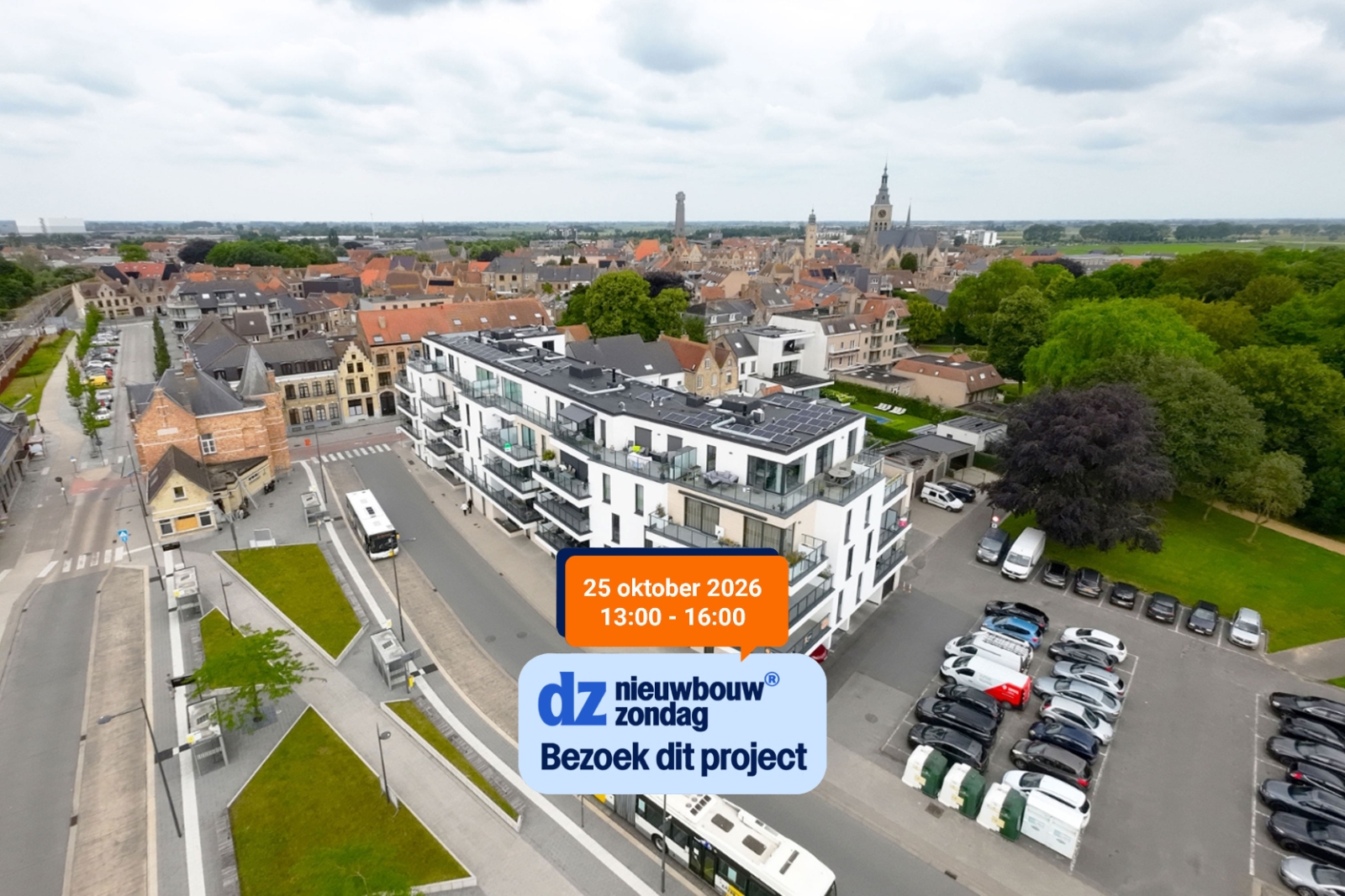 Instapklaar nieubouw appartement met 2 slaapkamers en zonnig terras in het centrum van Diksmuide